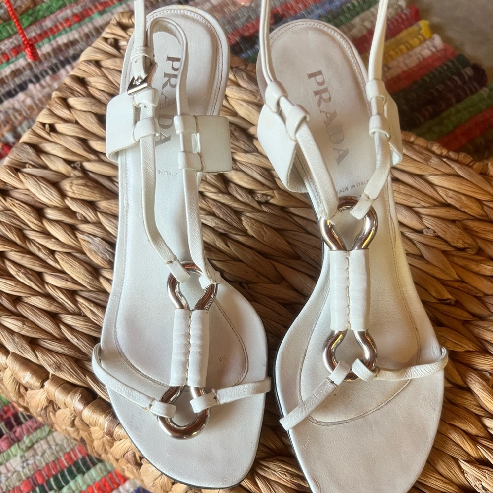 Prada 👠 MADE IN ITALY women size 36 1/2 vero cuoio